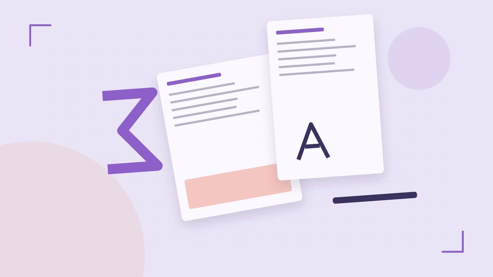 Editorial illustration of typeset pages, expressive letterform shapes and a precise editorial page grid
