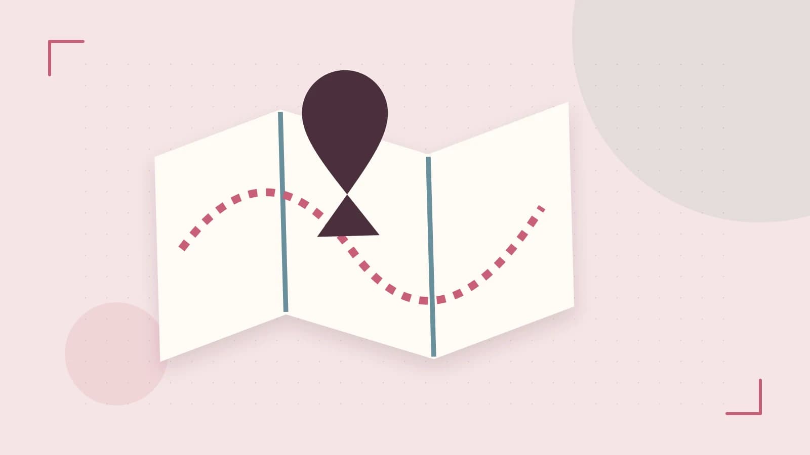 Editorial illustration of an editorial globe with meridians and layered geographic shapes