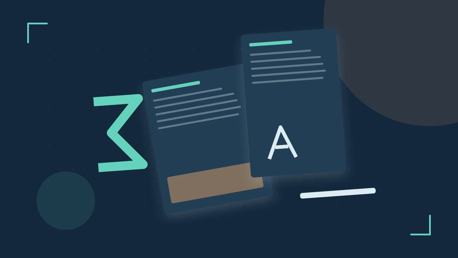 Editorial illustration of typeset pages, expressive letterform shapes and a precise editorial page grid