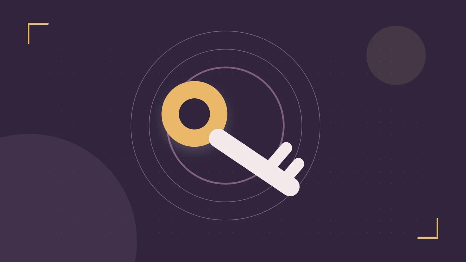 Editorial illustration of a sculpted shield, authentication key and concentric permission boundaries