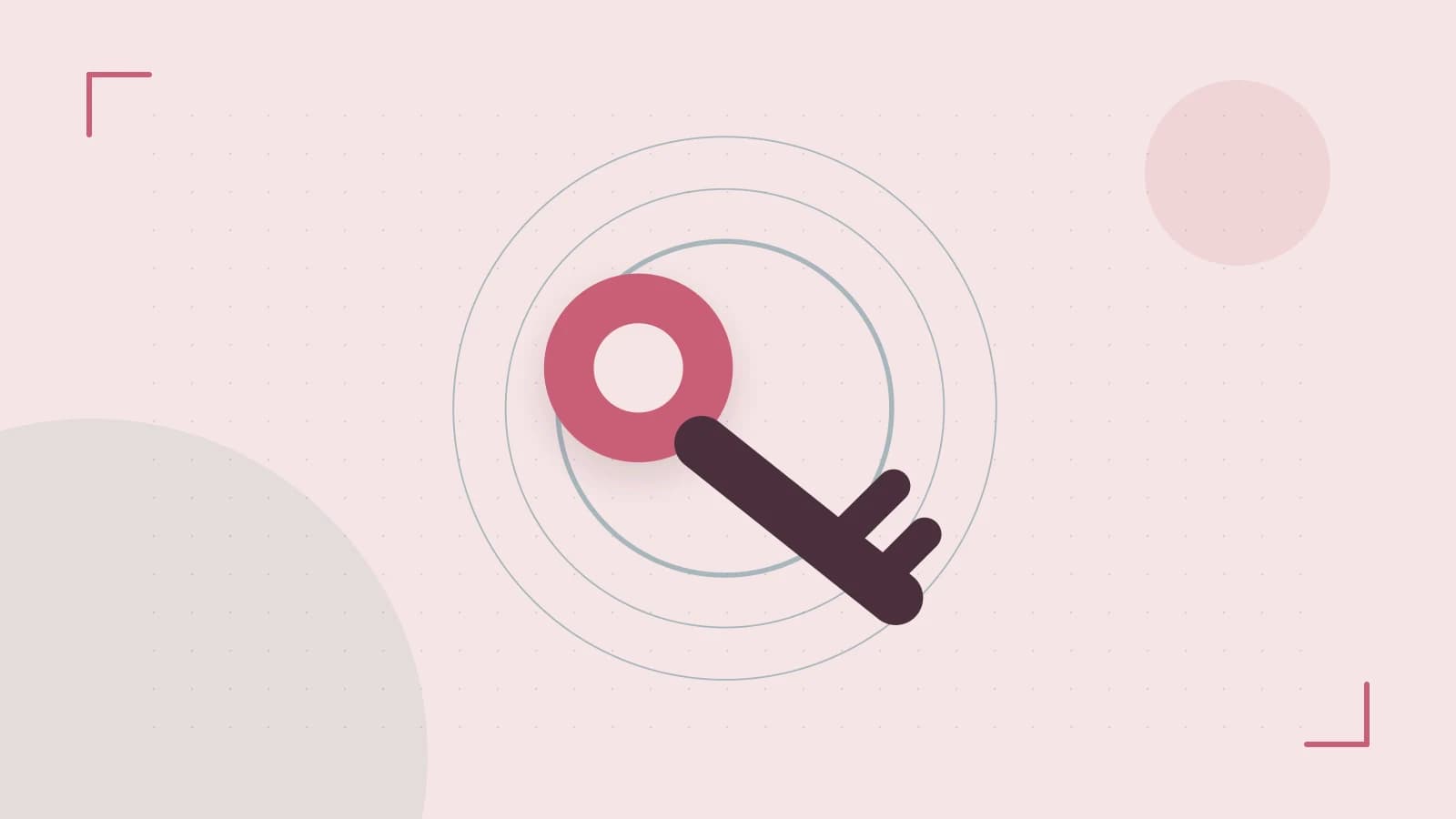Editorial illustration of a sculpted shield, authentication key and concentric permission boundaries