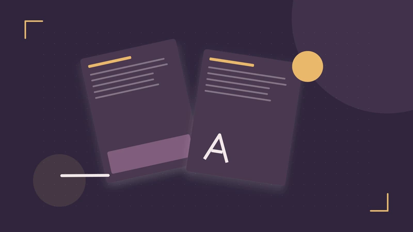 Editorial illustration of typeset pages, expressive letterform shapes and a precise editorial page grid