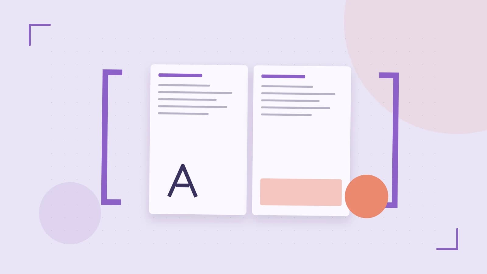 Editorial illustration of typeset pages, expressive letterform shapes and a precise editorial page grid