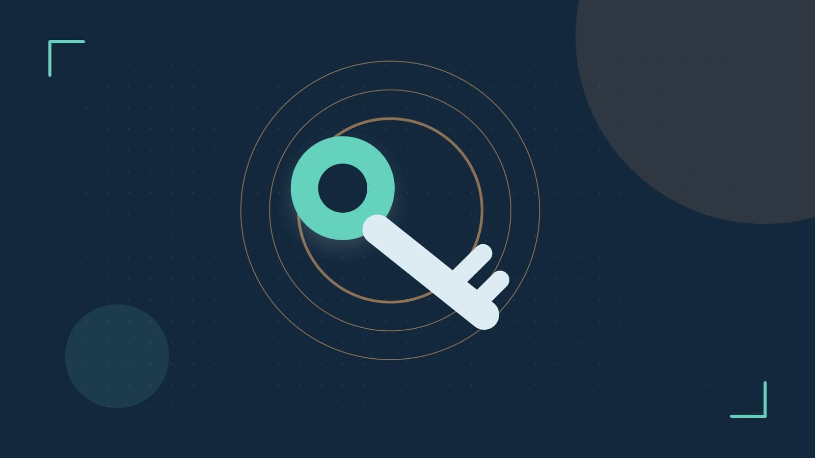 Editorial illustration of a sculpted shield, authentication key and concentric permission boundaries
