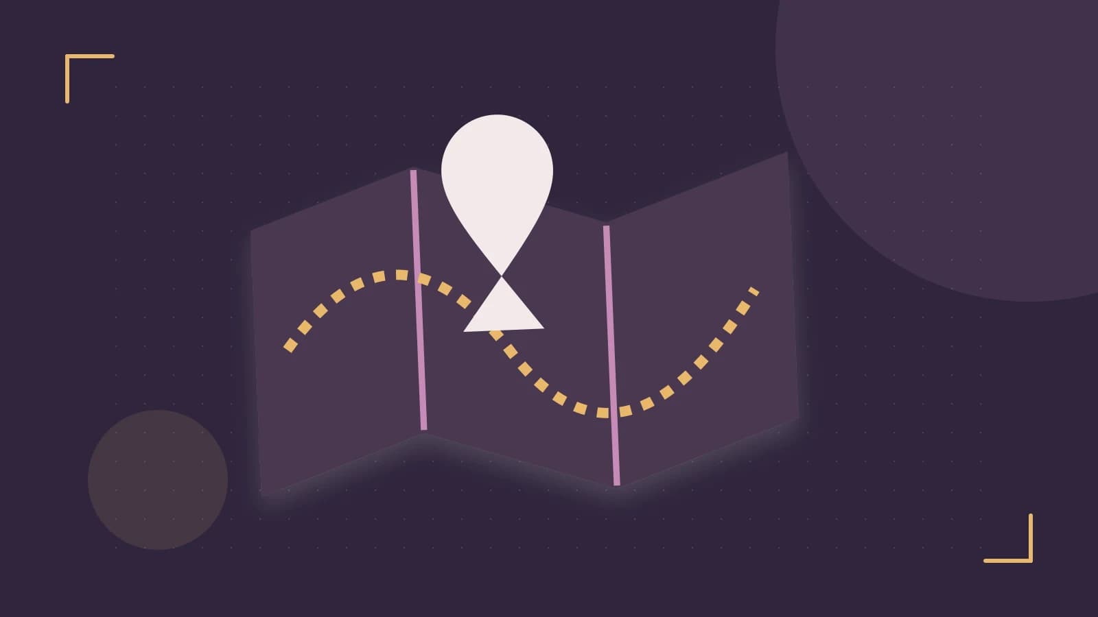 Editorial illustration of an editorial globe with meridians and layered geographic shapes