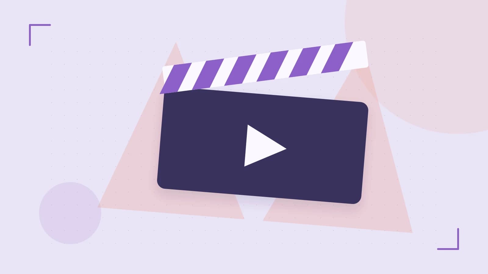 Editorial illustration of a film clapperboard, a spotlight and layered cultural artwork