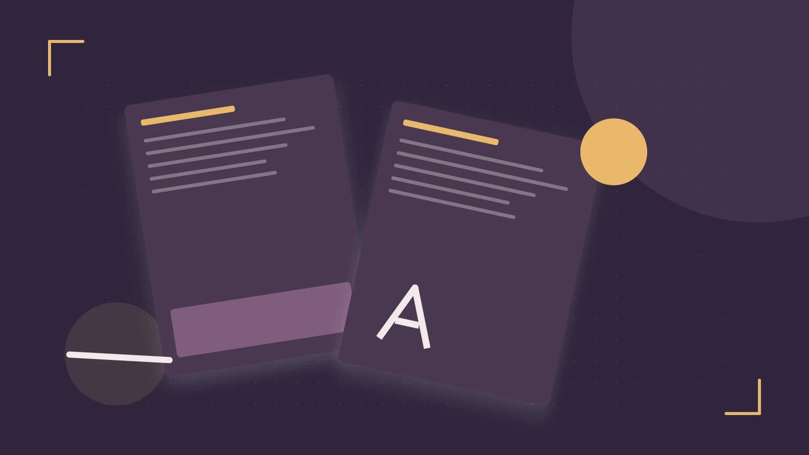 Editorial illustration of typeset pages, expressive letterform shapes and a precise editorial page grid