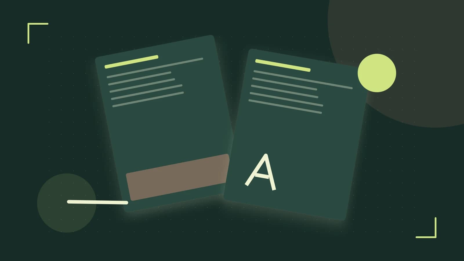 Editorial illustration of typeset pages, expressive letterform shapes and a precise editorial page grid