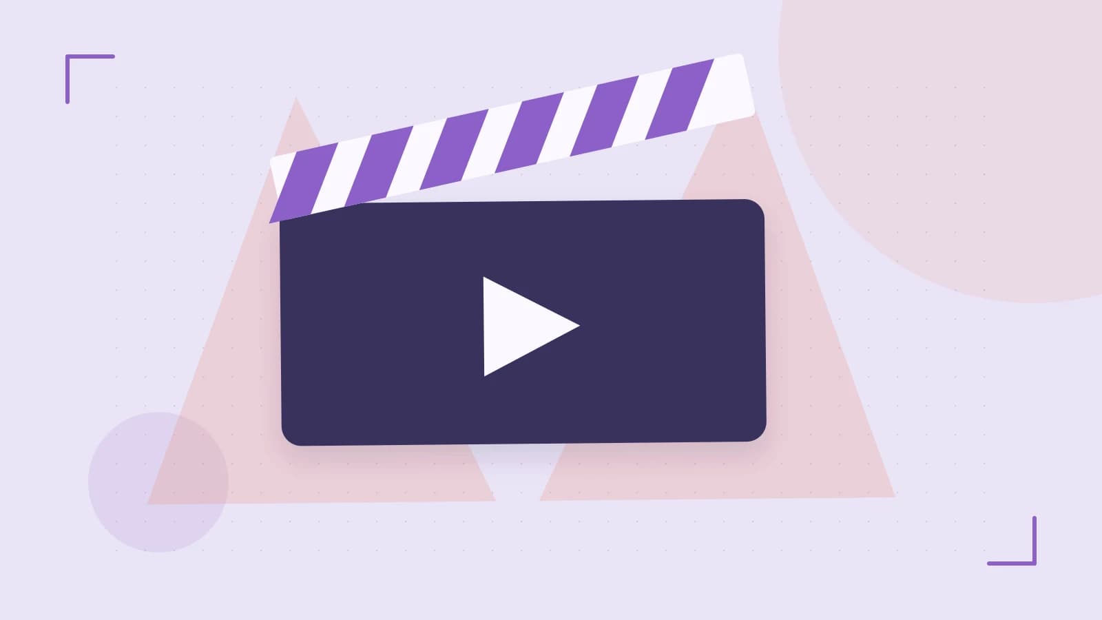 Editorial illustration of a film clapperboard, a spotlight and layered cultural artwork