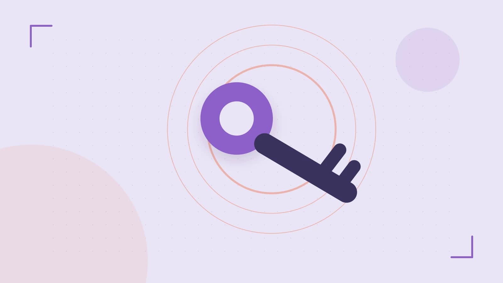 Editorial illustration of a sculpted shield, authentication key and concentric permission boundaries