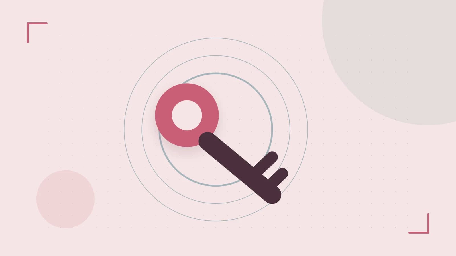 Editorial illustration of a sculpted shield, authentication key and concentric permission boundaries