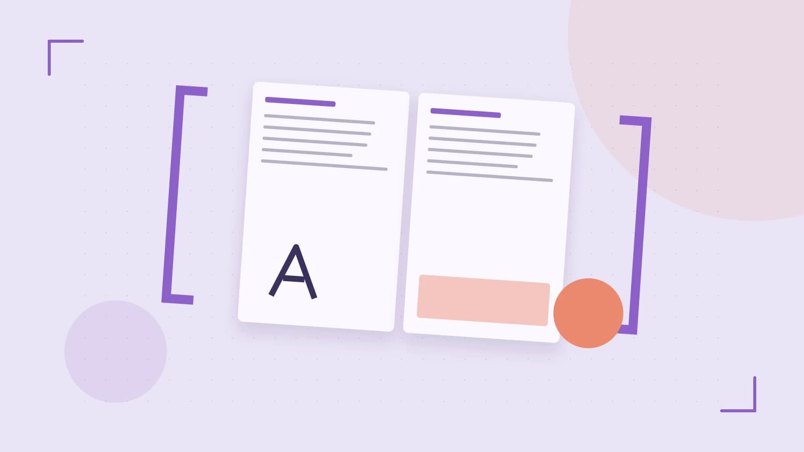 Editorial illustration of typeset pages, expressive letterform shapes and a precise editorial page grid