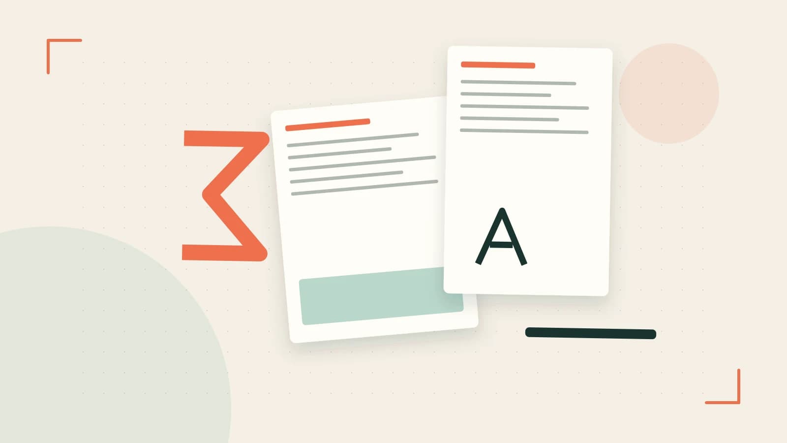 Editorial illustration of typeset pages, expressive letterform shapes and a precise editorial page grid