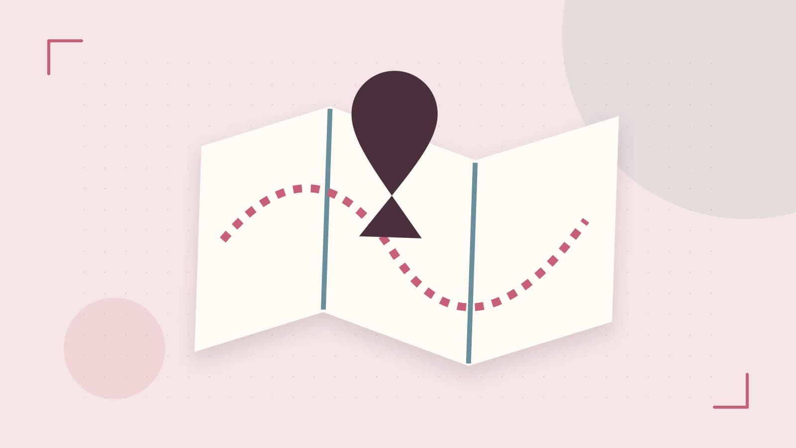 Editorial illustration of an editorial globe with meridians and layered geographic shapes
