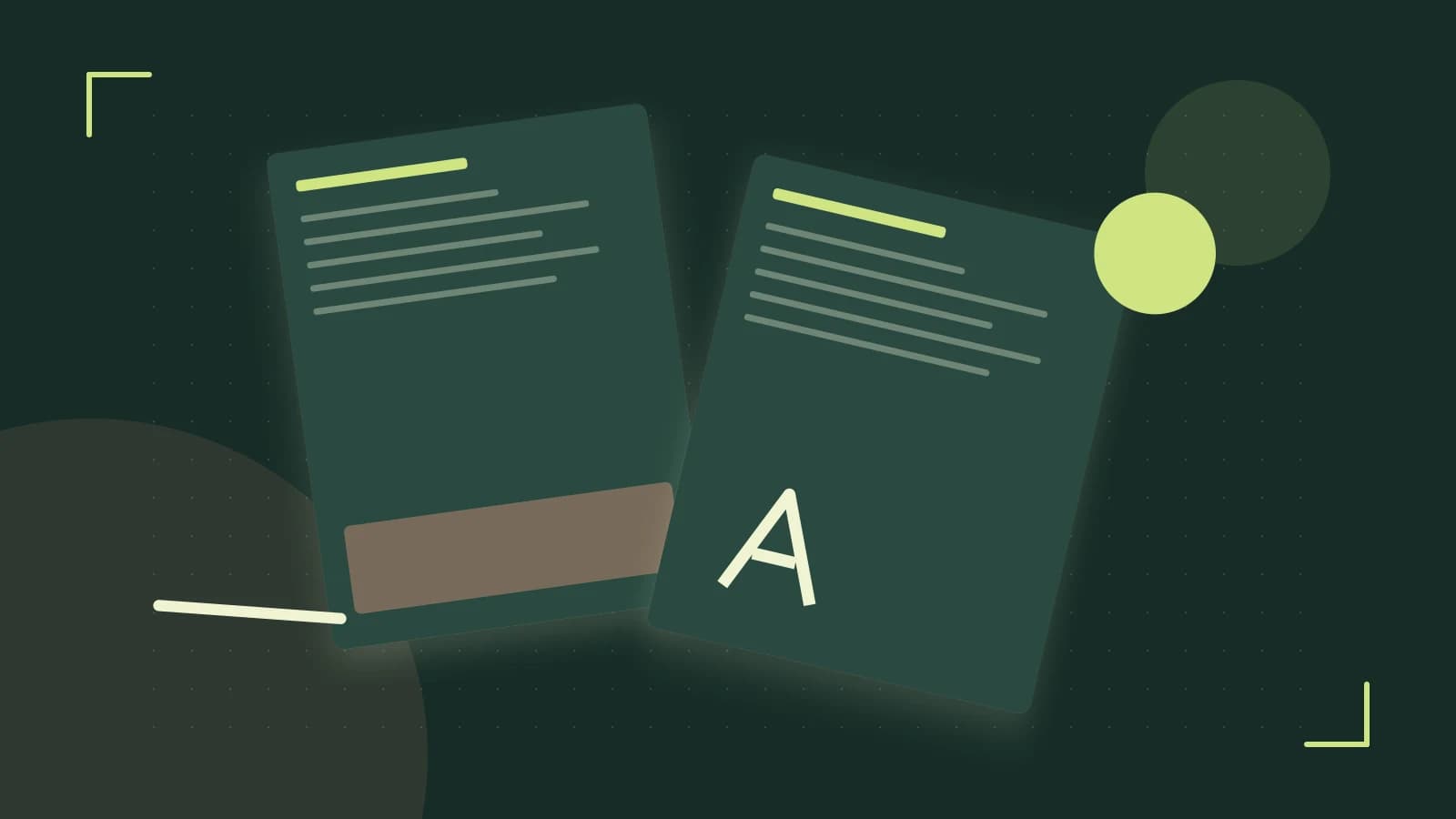 Editorial illustration of typeset pages, expressive letterform shapes and a precise editorial page grid