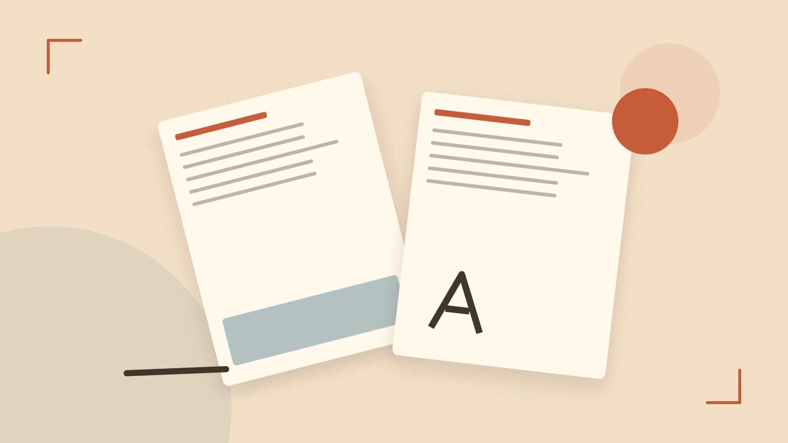 Editorial illustration of typeset pages, expressive letterform shapes and a precise editorial page grid