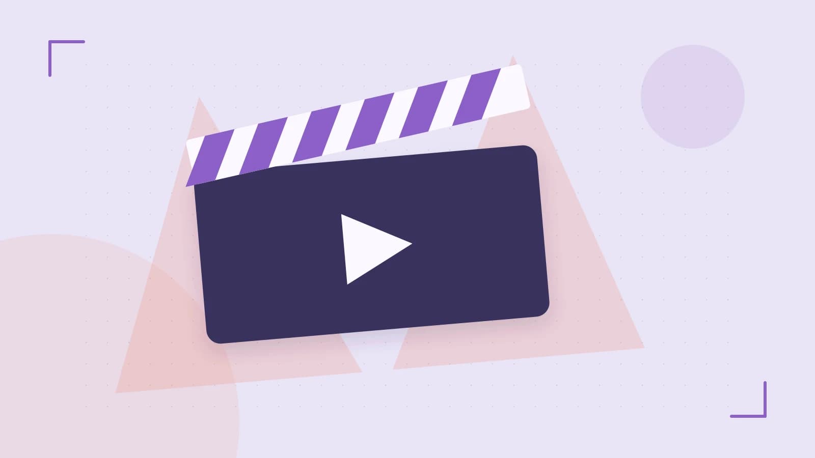 Editorial illustration of a film clapperboard, a spotlight and layered cultural artwork