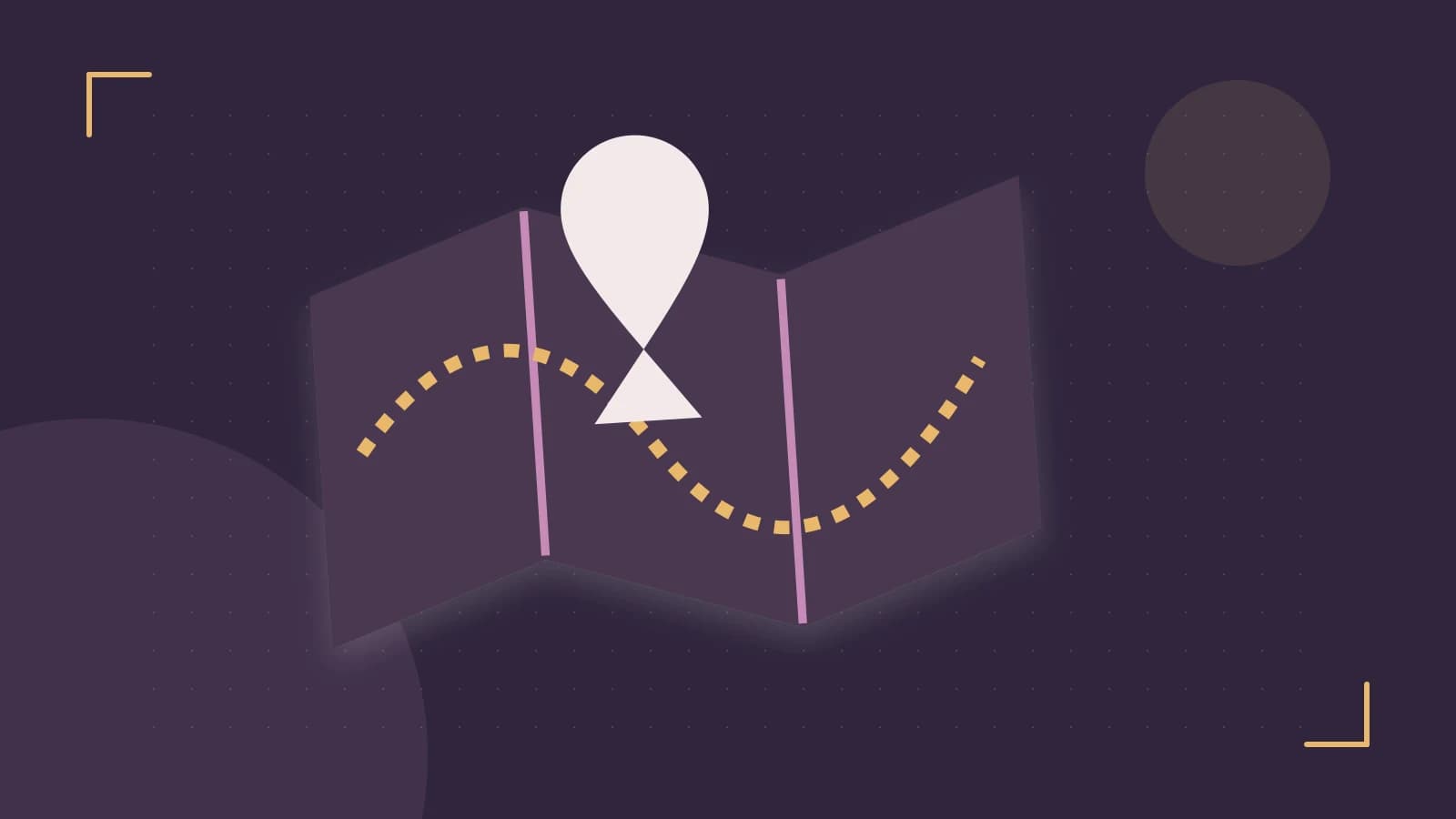 Editorial illustration of an editorial globe with meridians and layered geographic shapes