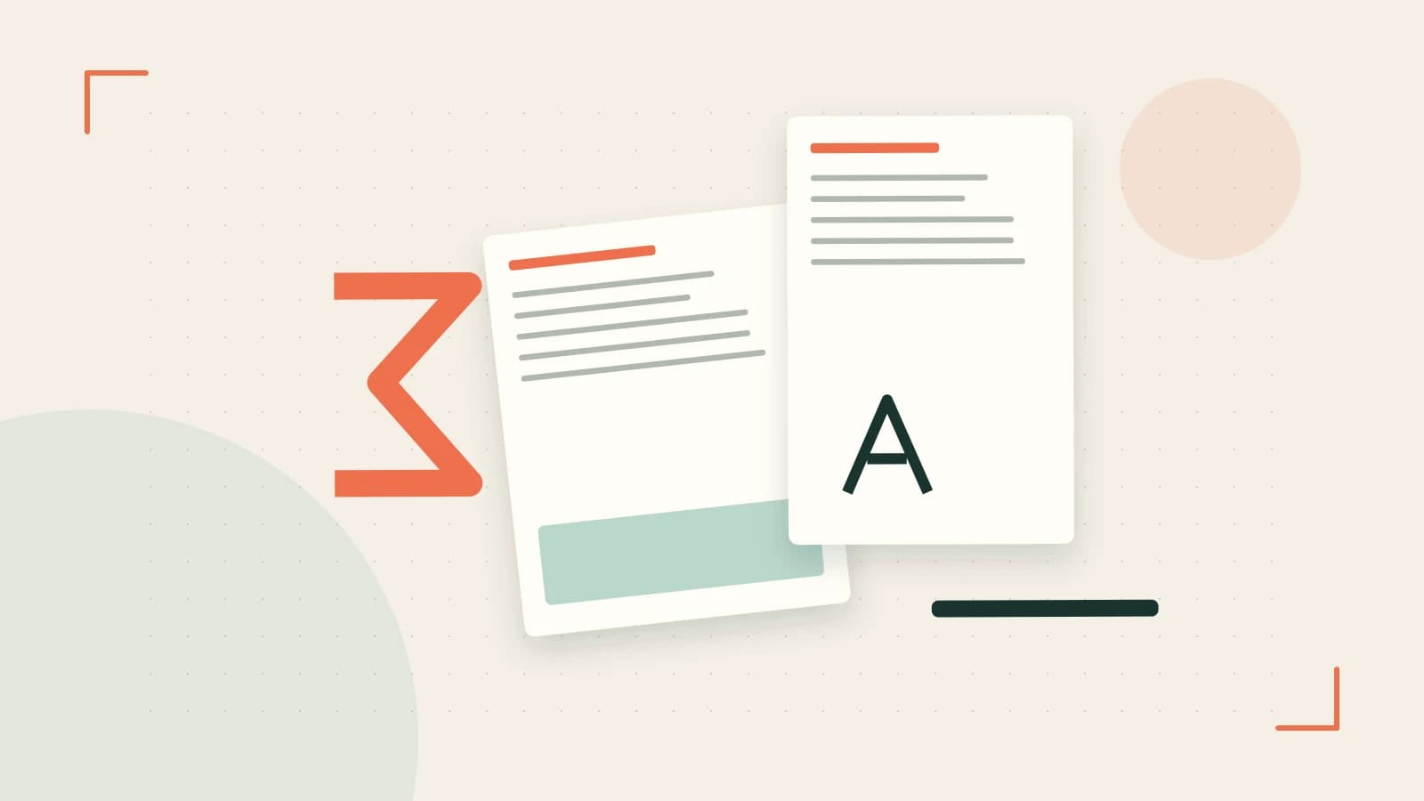 Editorial illustration of typeset pages, expressive letterform shapes and a precise editorial page grid