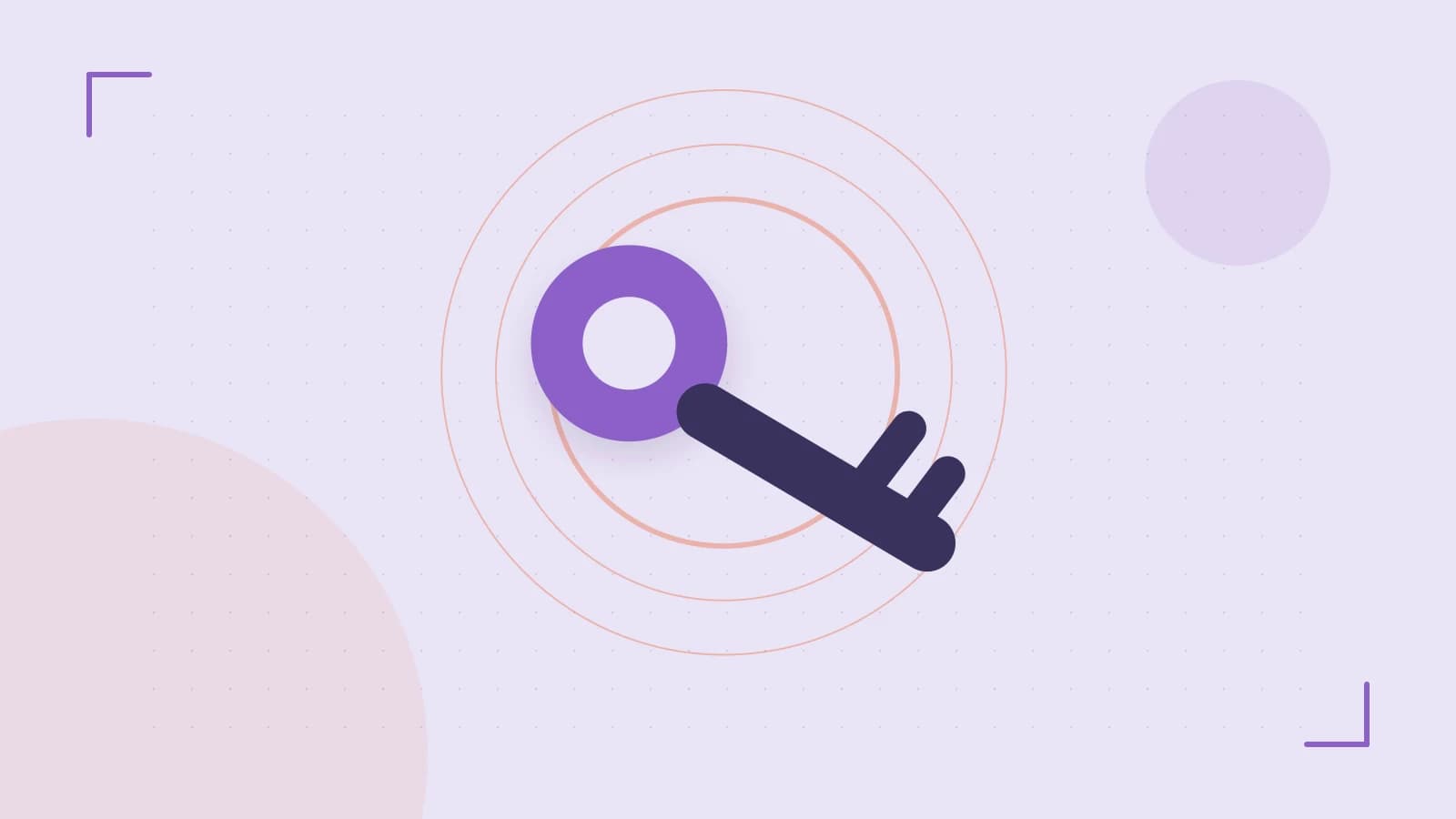 Editorial illustration of a sculpted shield, authentication key and concentric permission boundaries