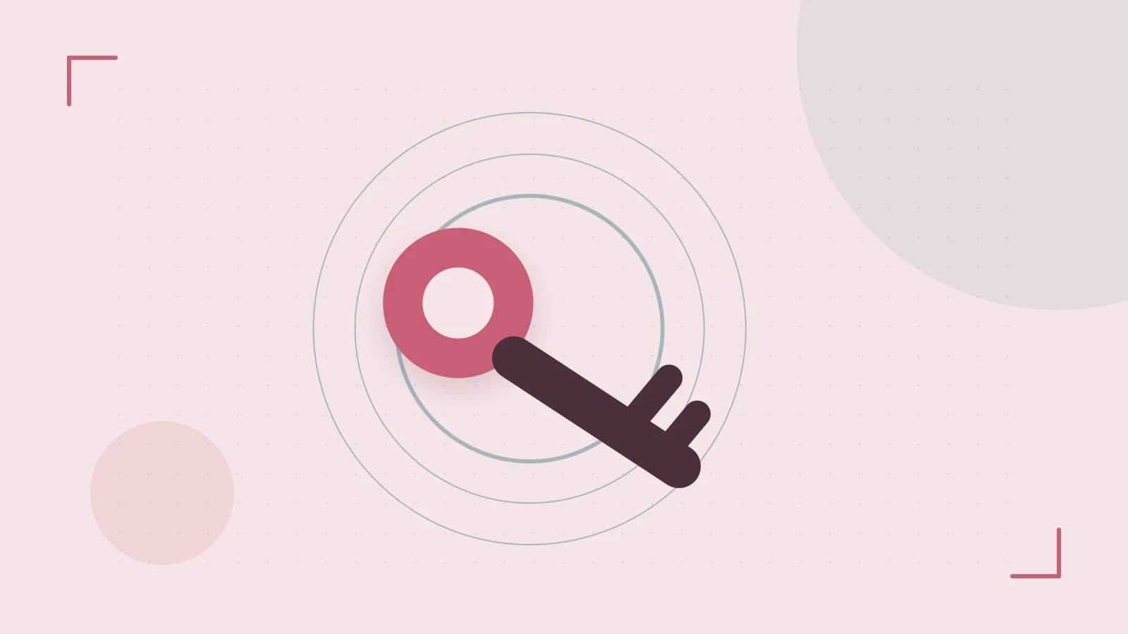Editorial illustration of a sculpted shield, authentication key and concentric permission boundaries