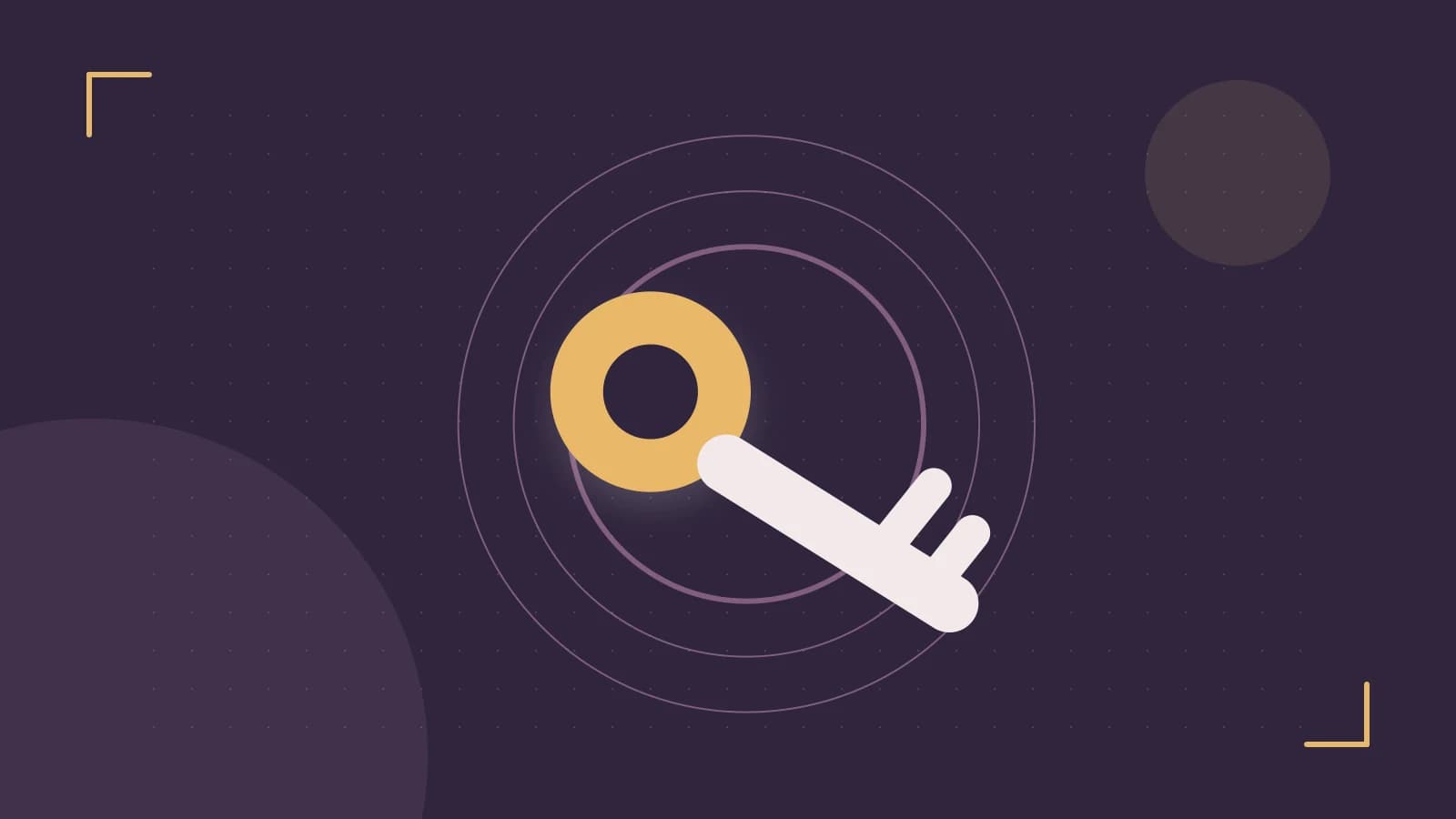 Editorial illustration of a sculpted shield, authentication key and concentric permission boundaries