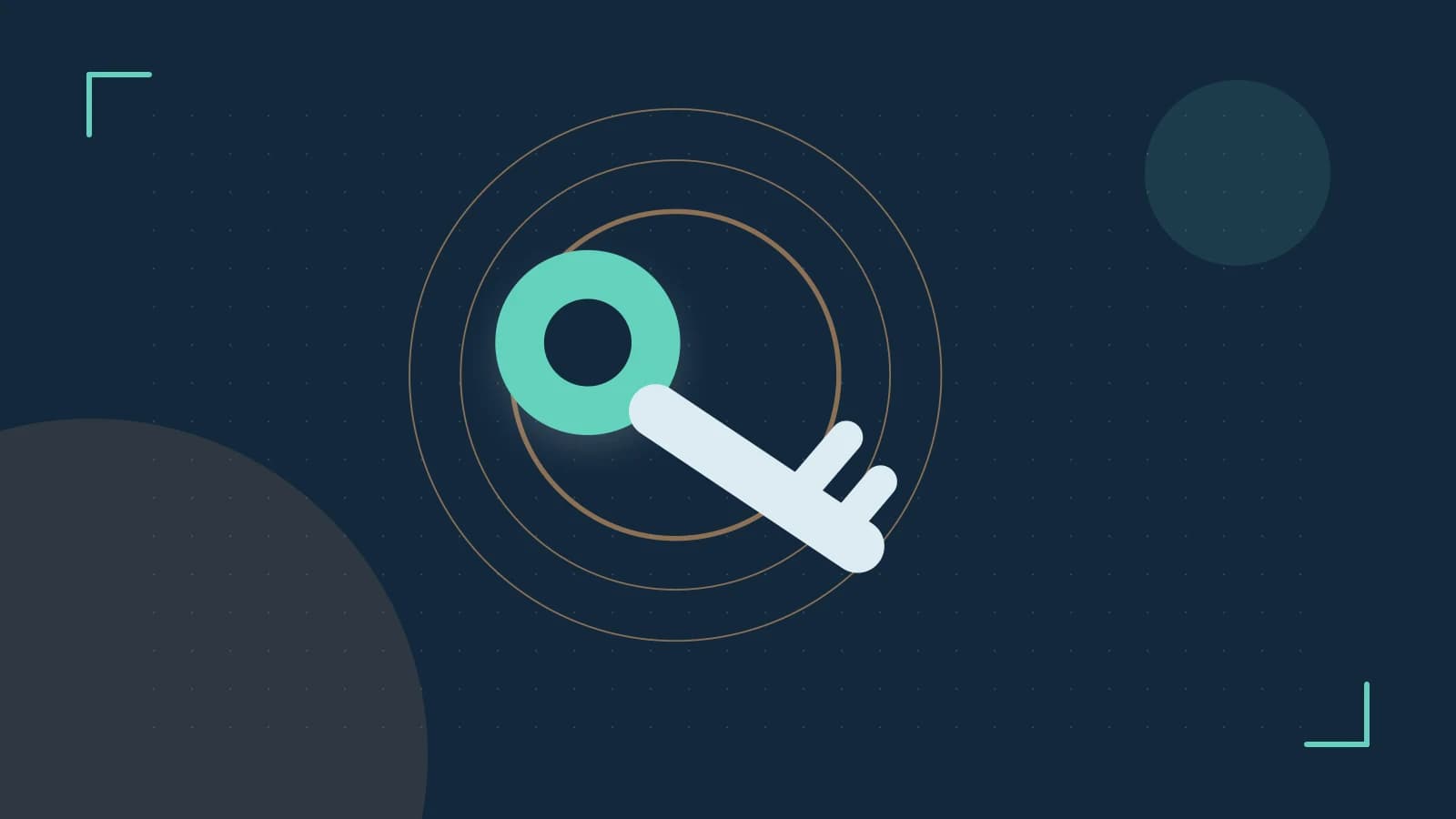 Editorial illustration of a sculpted shield, authentication key and concentric permission boundaries