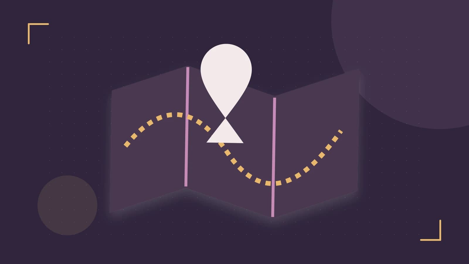Editorial illustration of an editorial globe with meridians and layered geographic shapes