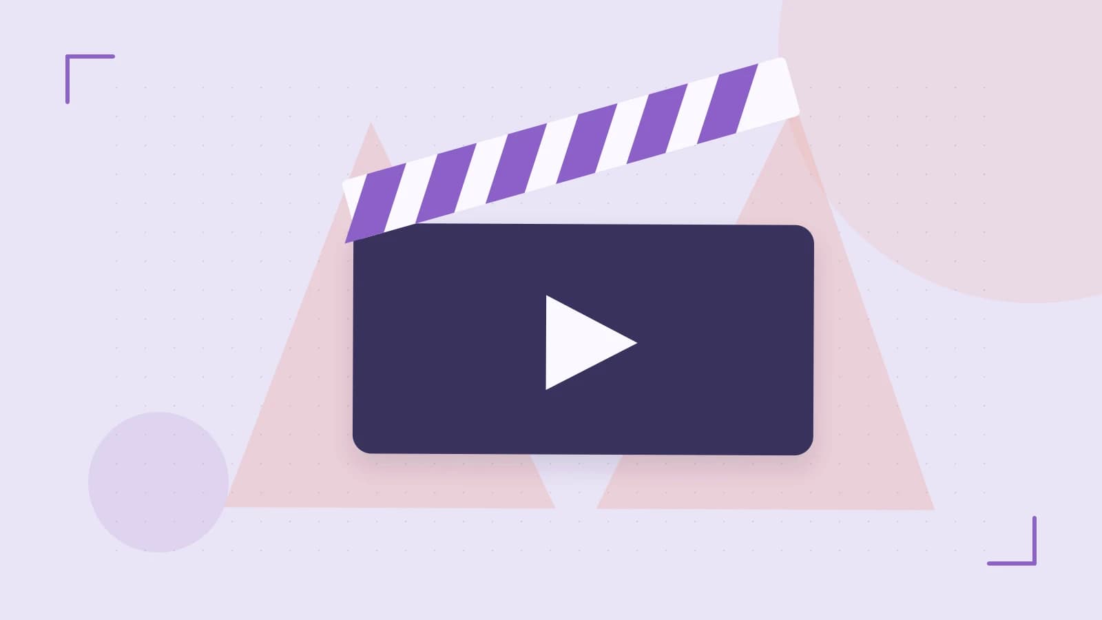 Editorial illustration of a film clapperboard, a spotlight and layered cultural artwork
