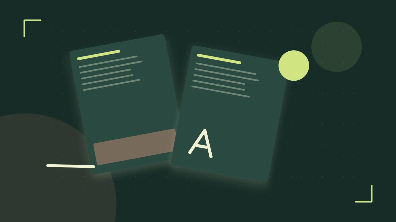 Editorial illustration of typeset pages, expressive letterform shapes and a precise editorial page grid