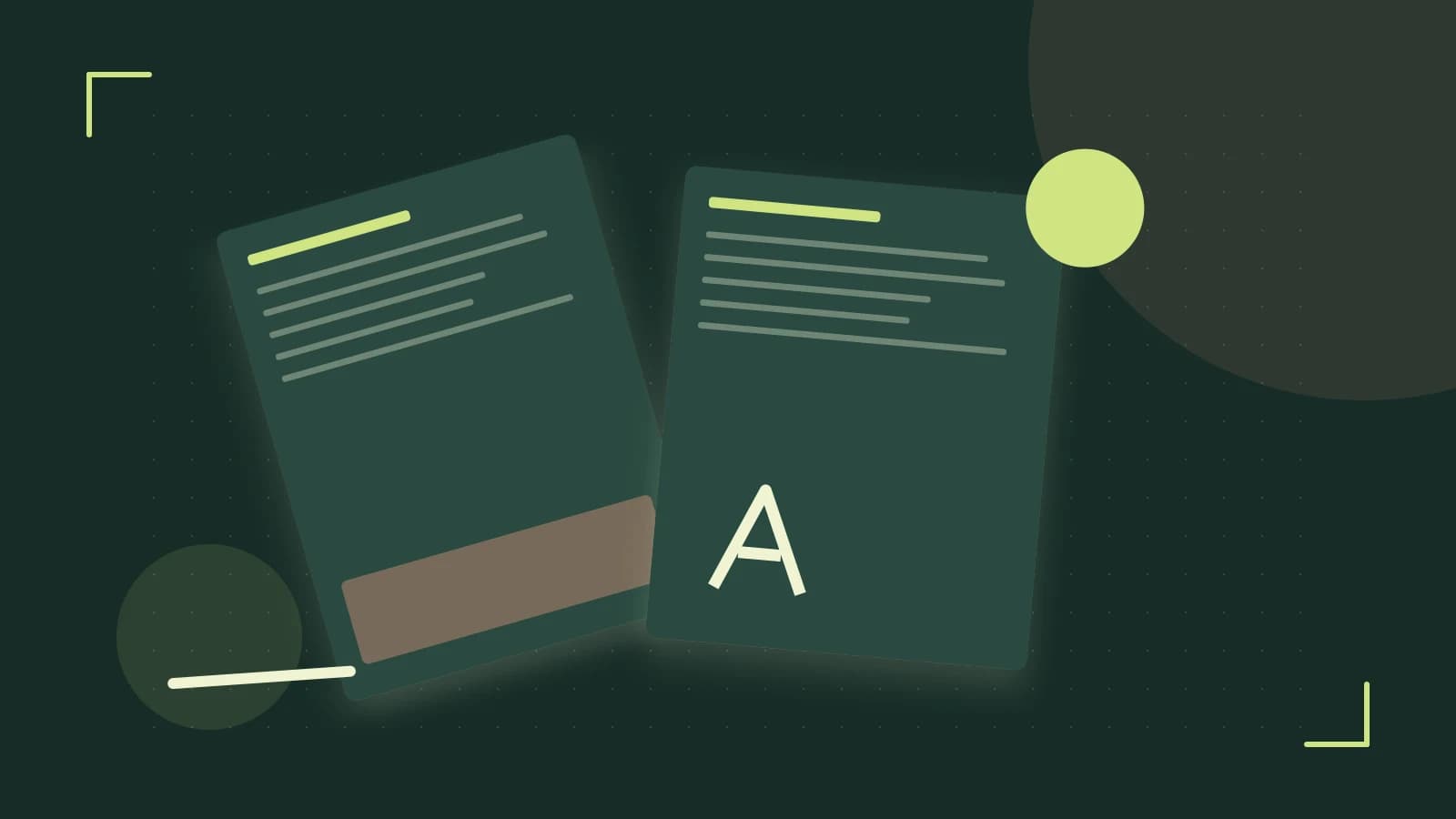 Editorial illustration of typeset pages, expressive letterform shapes and a precise editorial page grid
