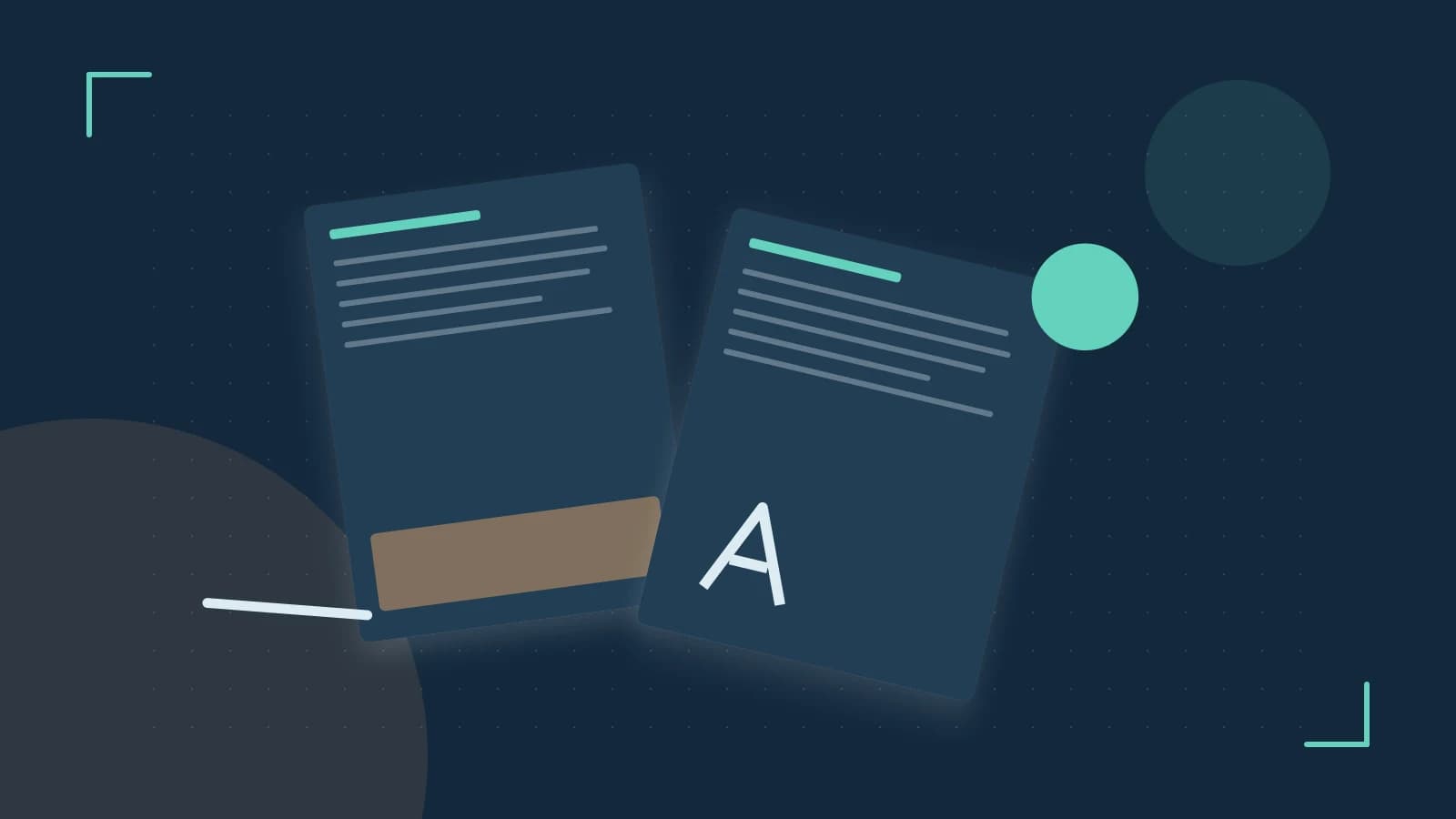 Editorial illustration of typeset pages, expressive letterform shapes and a precise editorial page grid