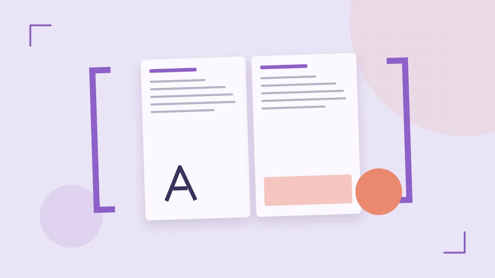Editorial illustration of typeset pages, expressive letterform shapes and a precise editorial page grid