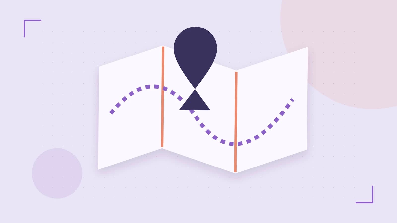 Editorial illustration of an editorial globe with meridians and layered geographic shapes