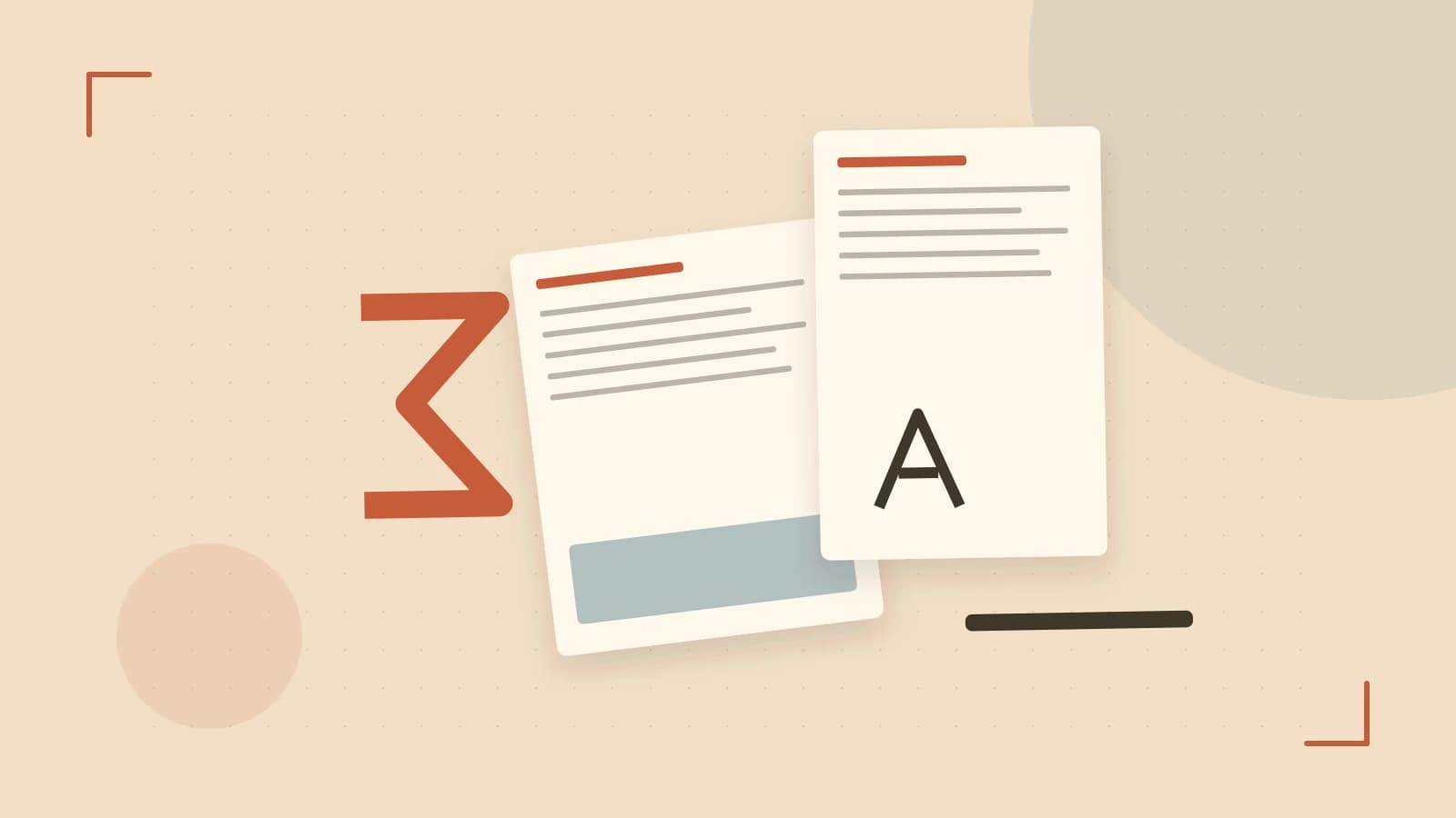 Editorial illustration of typeset pages, expressive letterform shapes and a precise editorial page grid