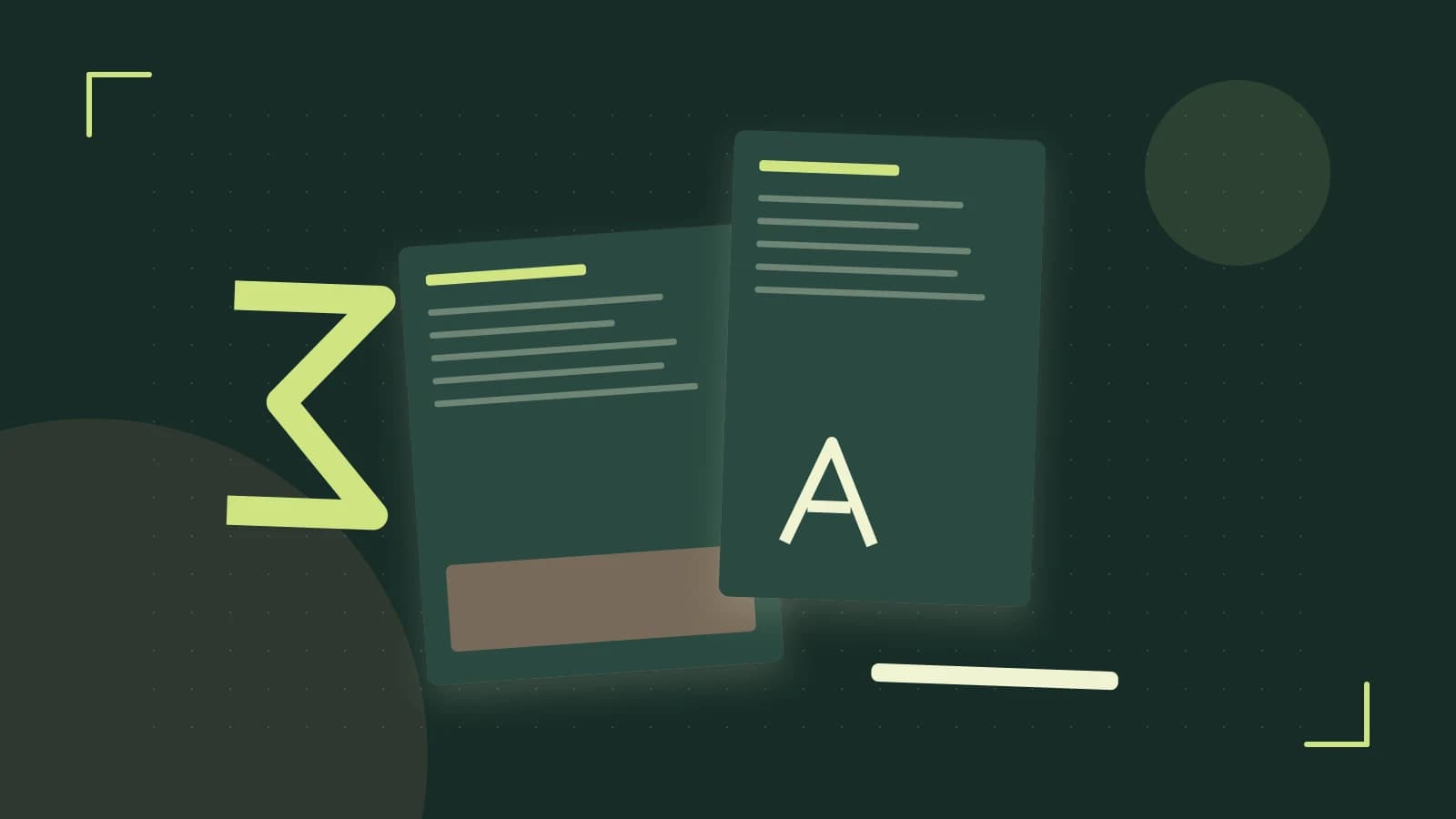Editorial illustration of typeset pages, expressive letterform shapes and a precise editorial page grid