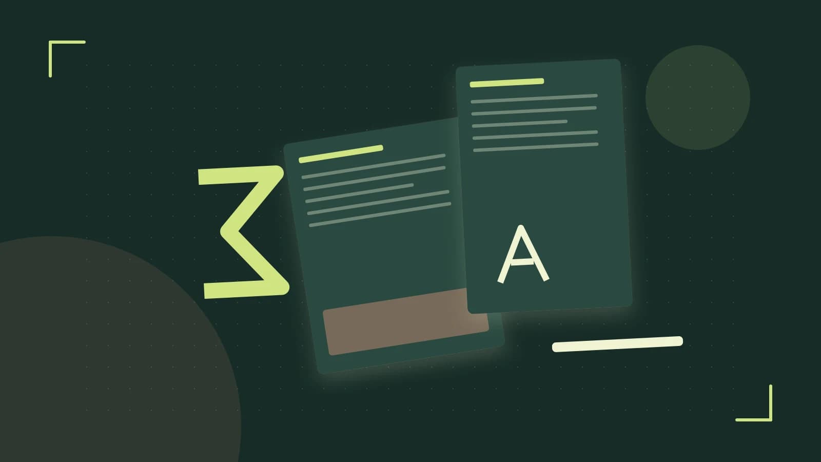 Editorial illustration of typeset pages, expressive letterform shapes and a precise editorial page grid