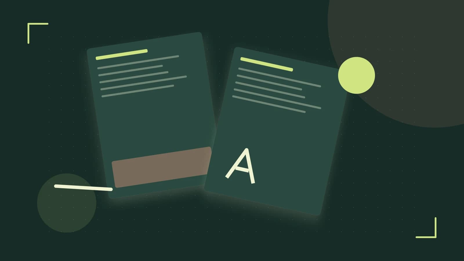 Editorial illustration of typeset pages, expressive letterform shapes and a precise editorial page grid