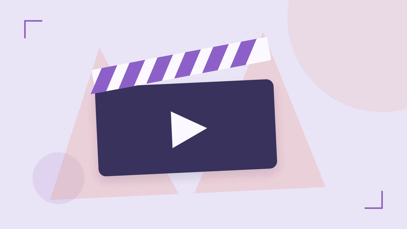 Editorial illustration of a film clapperboard, a spotlight and layered cultural artwork
