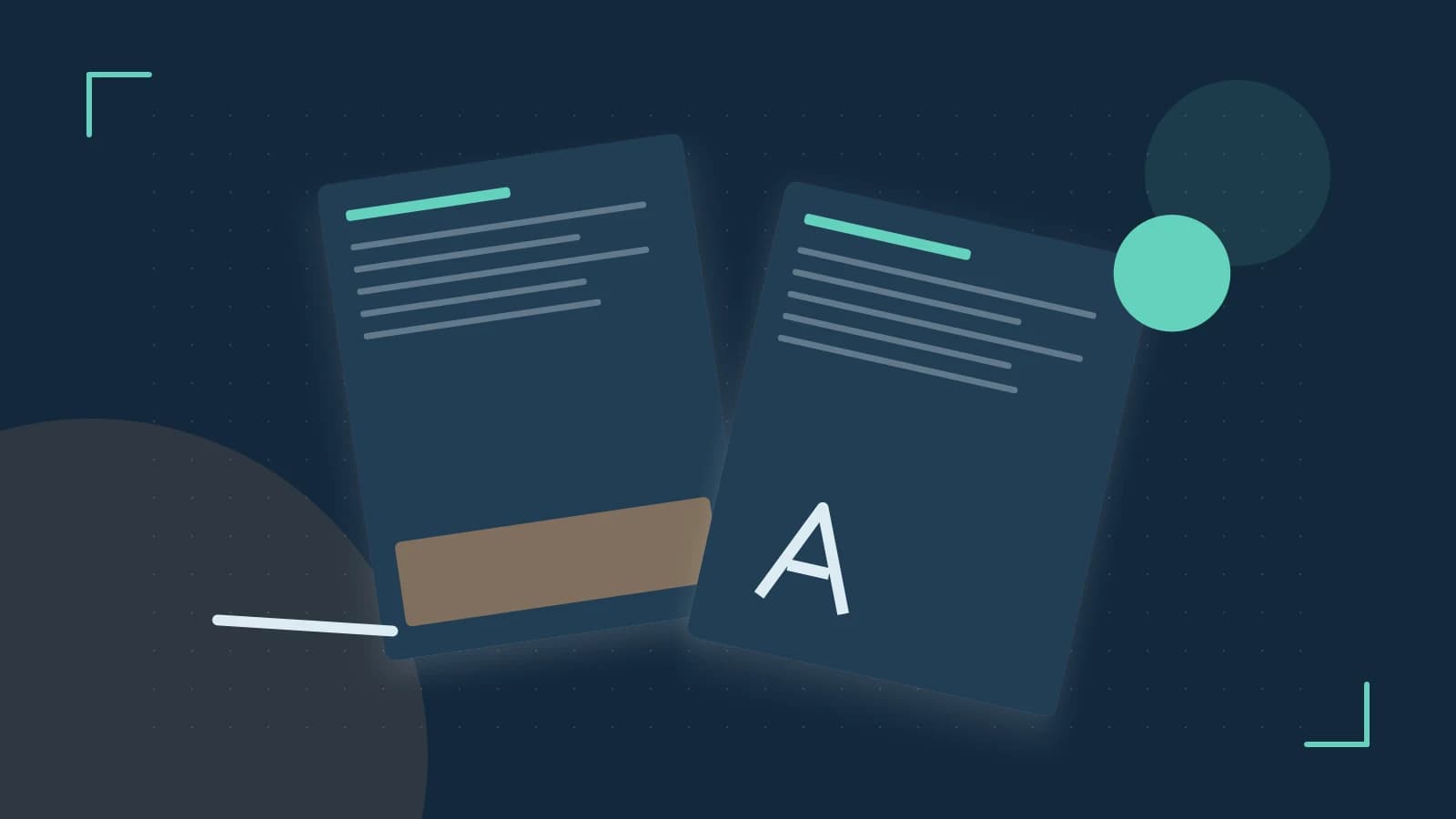 Editorial illustration of typeset pages, expressive letterform shapes and a precise editorial page grid