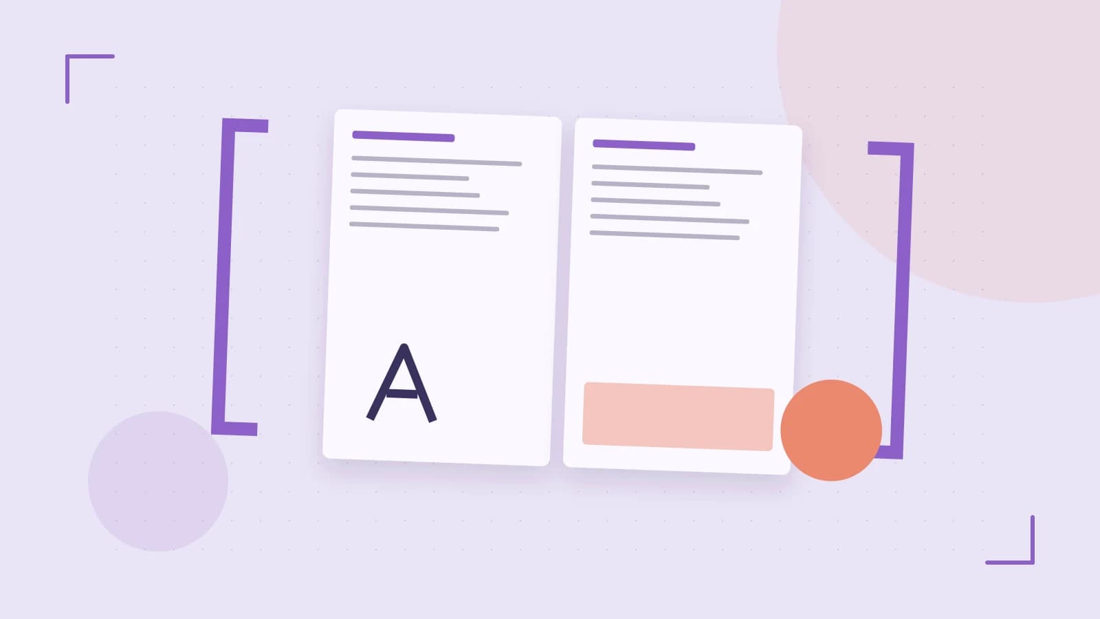 Editorial illustration of typeset pages, expressive letterform shapes and a precise editorial page grid