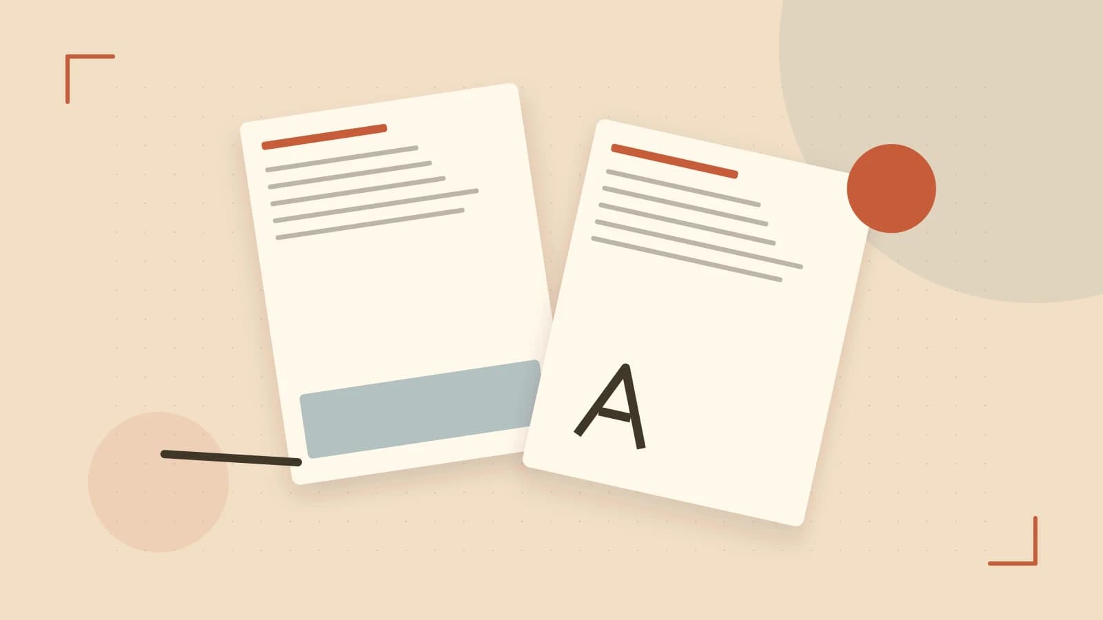 Editorial illustration of typeset pages, expressive letterform shapes and a precise editorial page grid