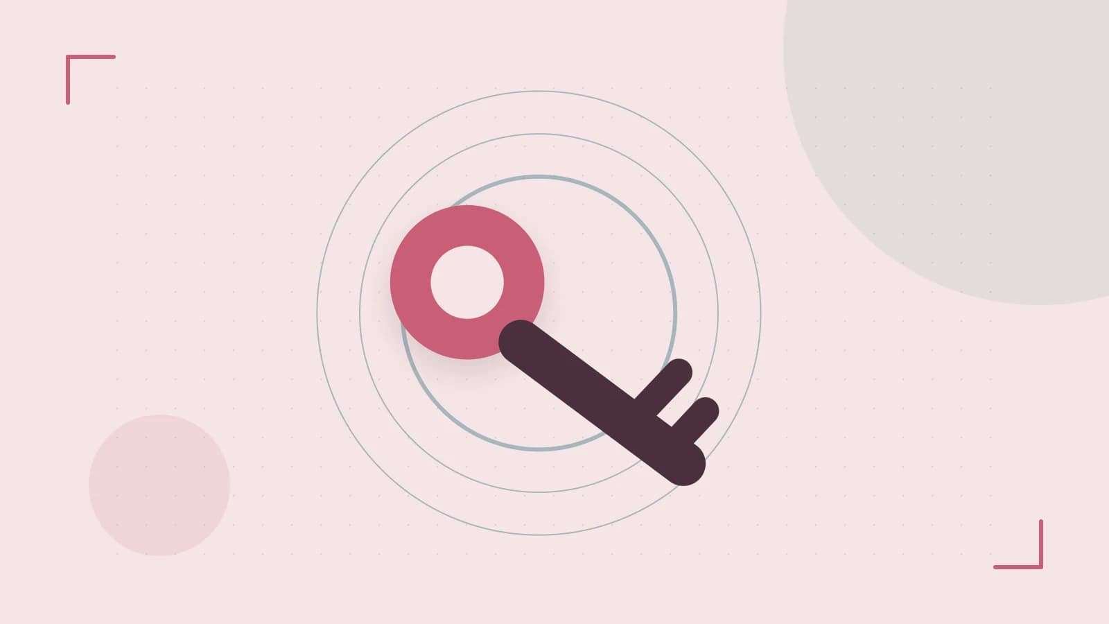 Editorial illustration of a sculpted shield, authentication key and concentric permission boundaries