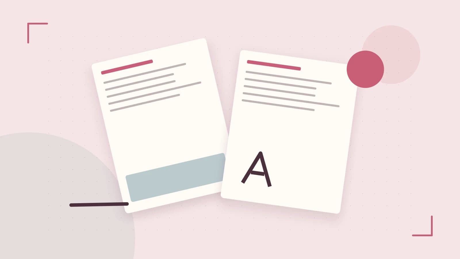 Editorial illustration of typeset pages, expressive letterform shapes and a precise editorial page grid