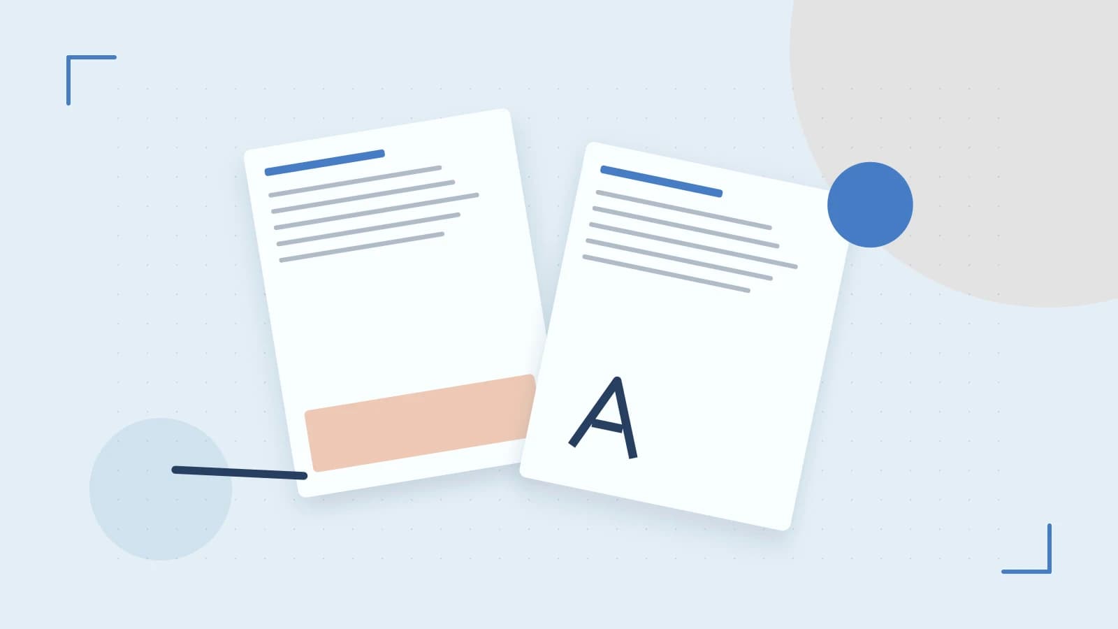 Editorial illustration of typeset pages, expressive letterform shapes and a precise editorial page grid
