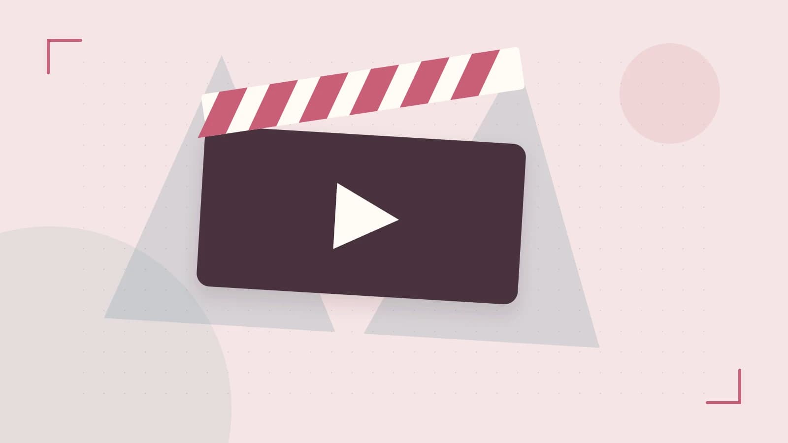 Editorial illustration of a film clapperboard, a spotlight and layered cultural artwork