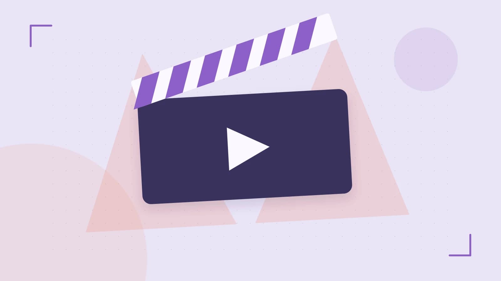 Editorial illustration of a film clapperboard, a spotlight and layered cultural artwork