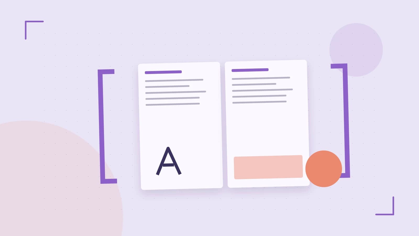 Editorial illustration of typeset pages, expressive letterform shapes and a precise editorial page grid