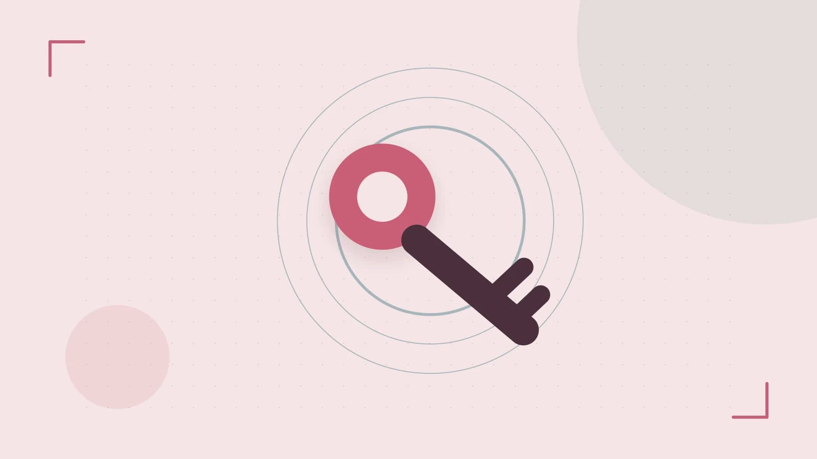 Editorial illustration of a sculpted shield, authentication key and concentric permission boundaries