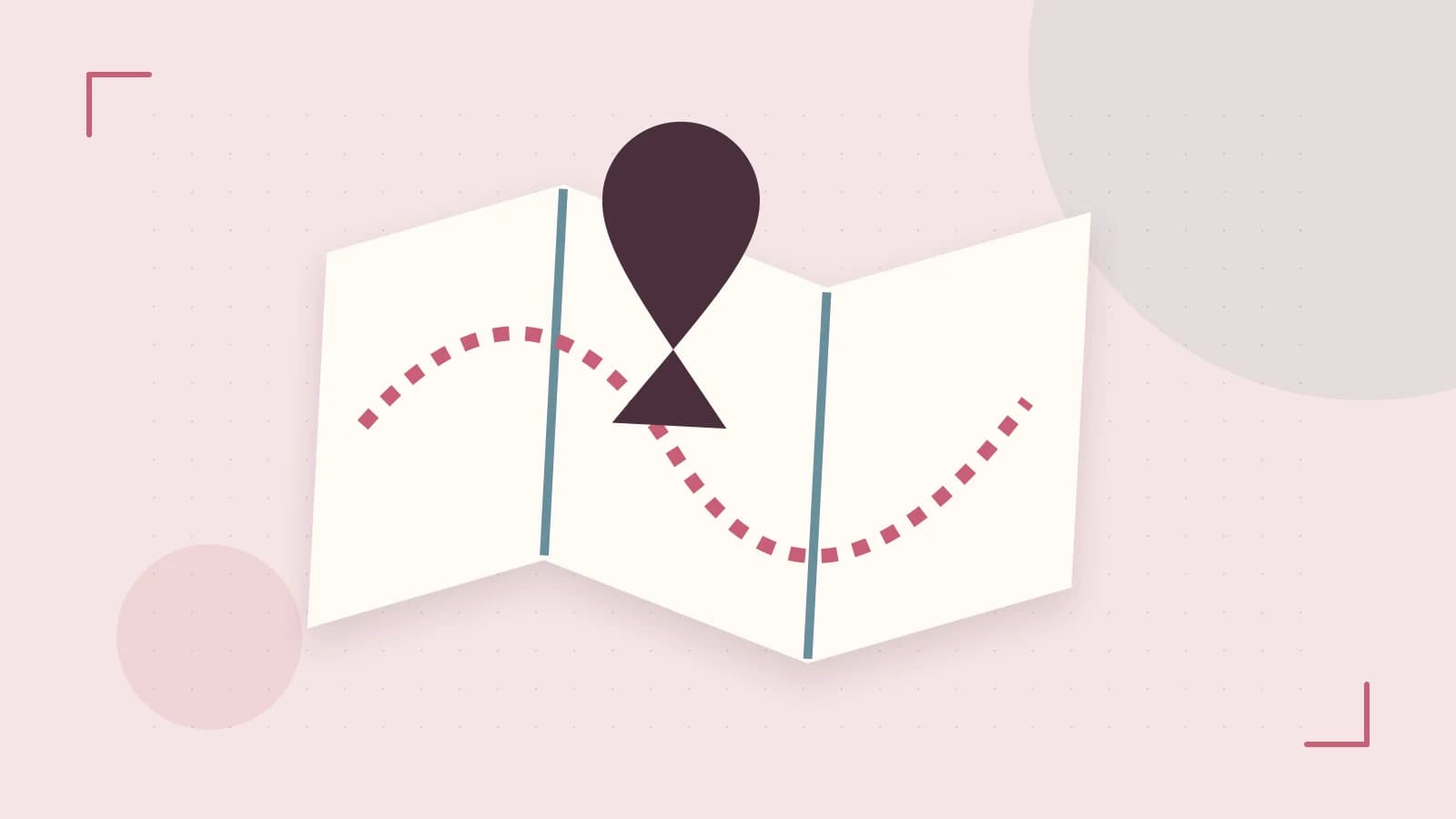 Editorial illustration of an editorial globe with meridians and layered geographic shapes